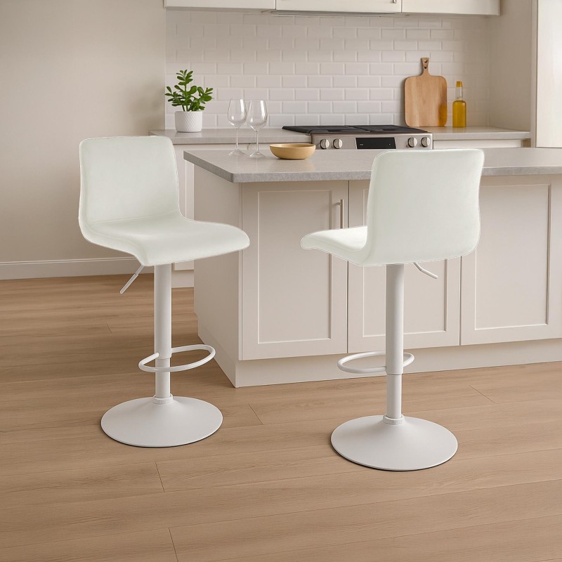 Taburete de bar Hoover Velvet W Cream