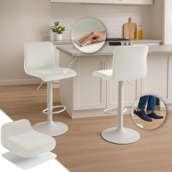 Taburete de bar Hoover Velvet W Cream