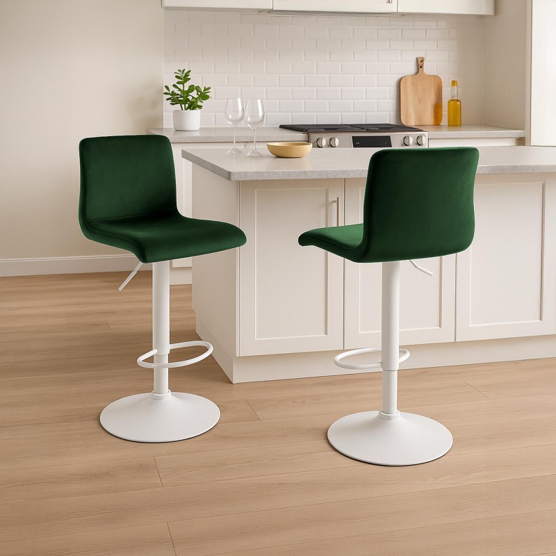 Taburete de bar Hoover Velvet W Green