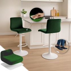 Taburete de bar Hoover Velvet W Green