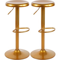 Juego de 2 taburetes de bar Williston Gold