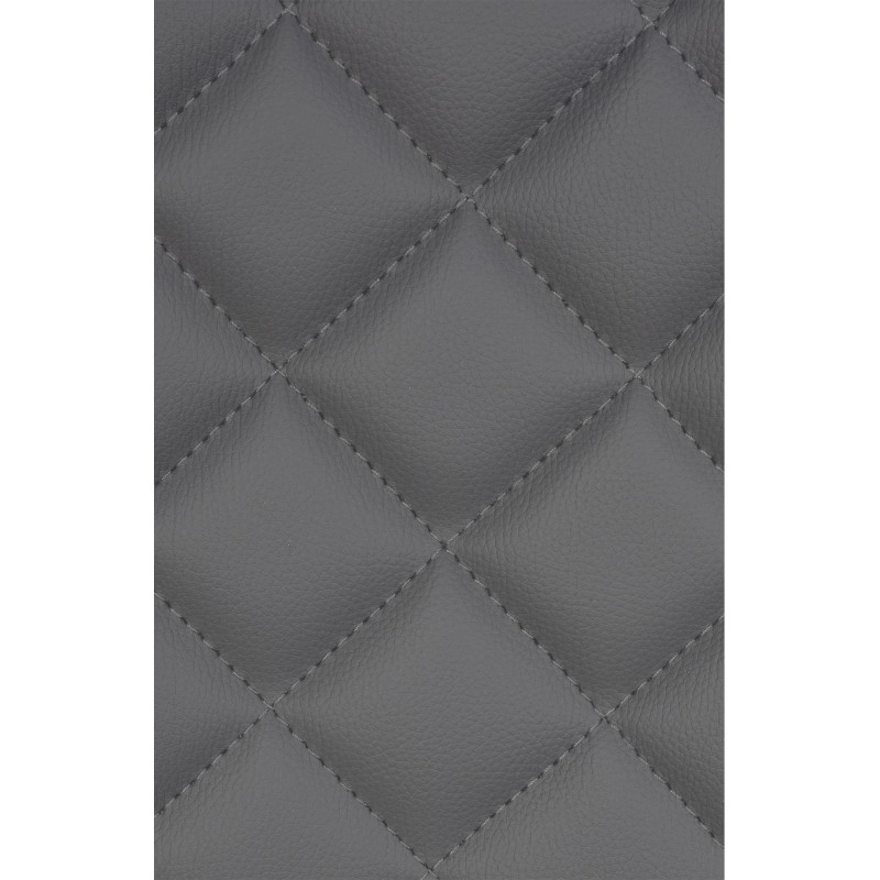 Juego de 2 taburetes de bar Kasson, piel sintética gris