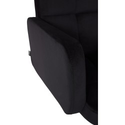 Juego de 2 taburetes de bar Los Ángeles en terciopelo negro y cromo