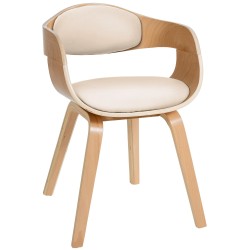 Silla de comedor Kingston Natura/Crema