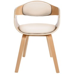 Silla de comedor Kingston Natura/Crema Silla de comedor Kingston Natura/Crema