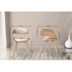 Silla de comedor Kingston Natura/Crema Silla de comedor Kingston Natura/Crema