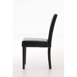 Silla de comedor Ina marrón oscuro y negra