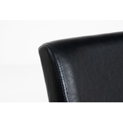 Silla de comedor Ina marrón oscuro y negra