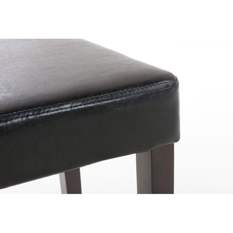 Silla de comedor Ina marrón oscuro y negra