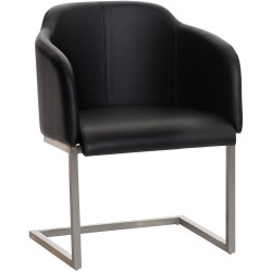 Silla de comedor negra Magnus