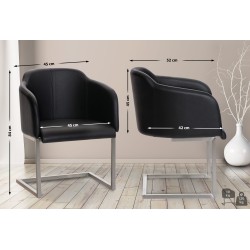 Silla de comedor negra Magnus Silla de comedor negra Magnus