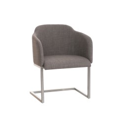 Silla de comedor Magnus en tela gris