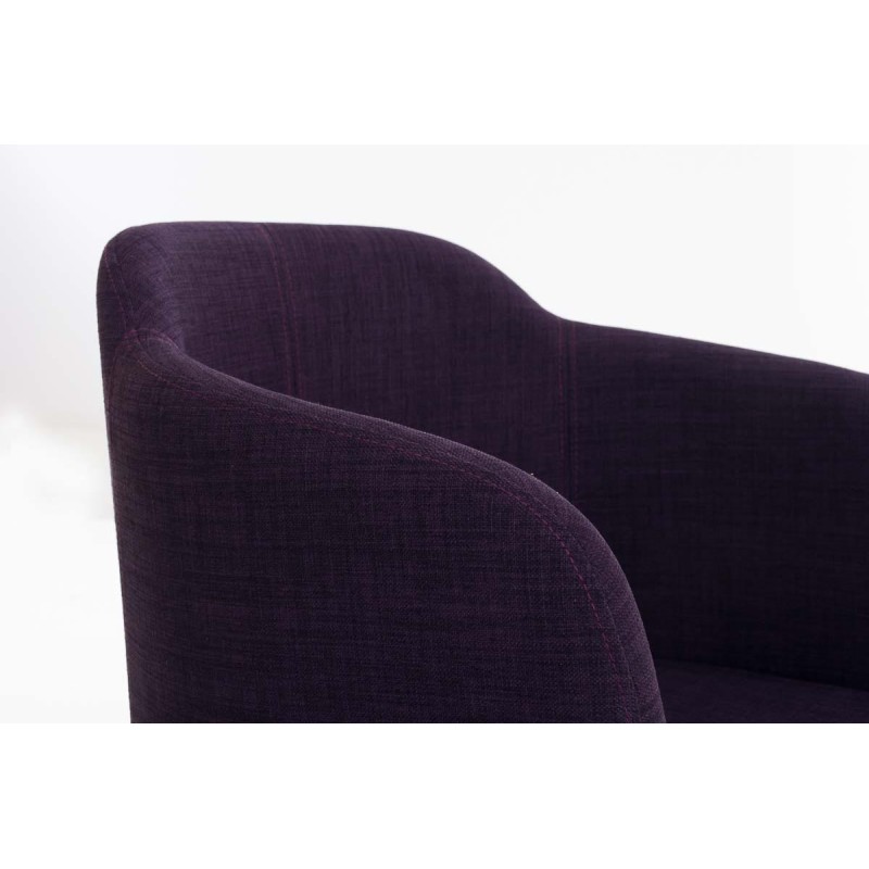 Silla de comedor Magnus en tela violeta