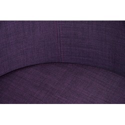 Silla de comedor Magnus en tela violeta