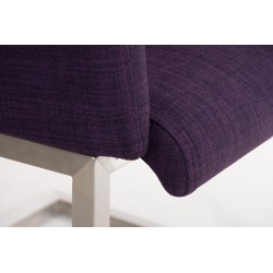 Silla de comedor Magnus en tela violeta