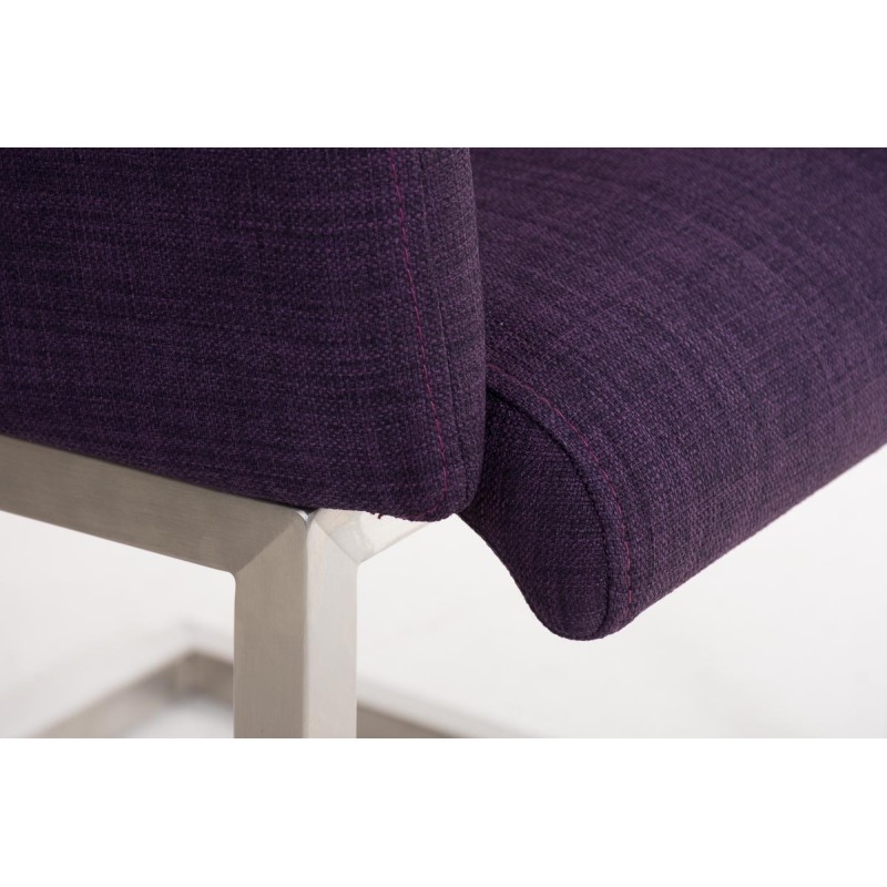 Silla de comedor Magnus en tela violeta