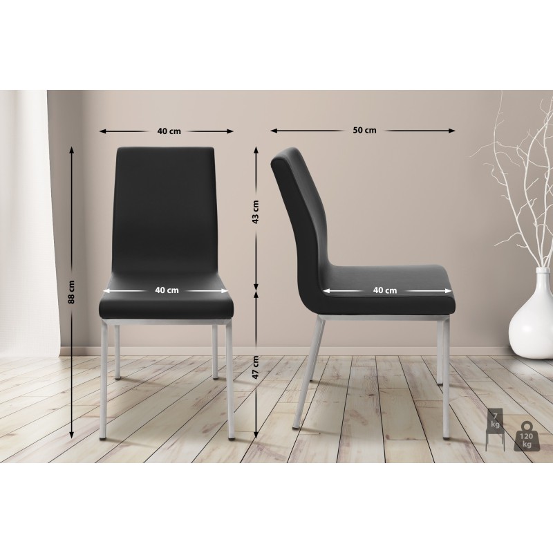 Silla de comedor negra Colmar