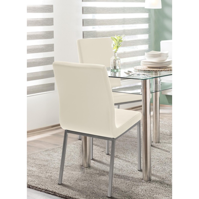 Silla de comedor Colmar color crema