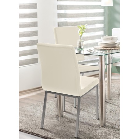 Silla de comedor Colmar color crema