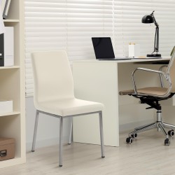 Silla de comedor Colmar color crema