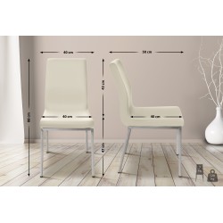 Silla de comedor Colmar color crema