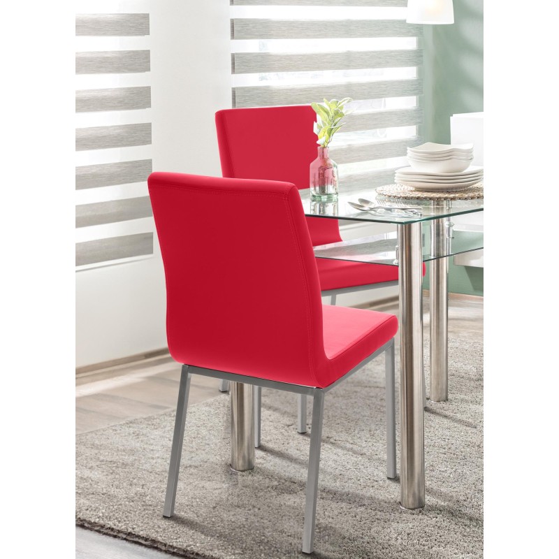 Silla de comedor roja Colmar