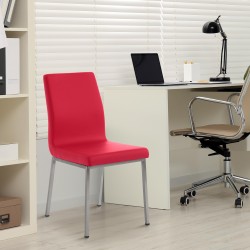 Silla de comedor roja Colmar