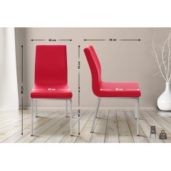Silla de comedor roja Colmar