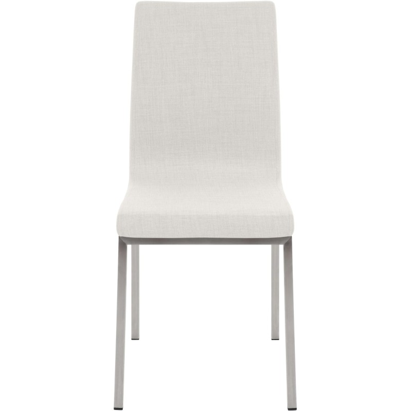 Silla de comedor Colmar de tela blanca Silla de comedor Colmar de tela blanca