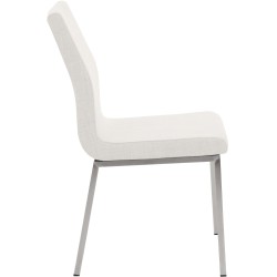 Silla de comedor Colmar de tela blanca Silla de comedor Colmar de tela blanca