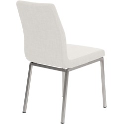 Silla de comedor Colmar de tela blanca Silla de comedor Colmar de tela blanca