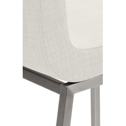 Silla de comedor Colmar de tela blanca Silla de comedor Colmar de tela blanca