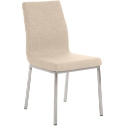 Silla de comedor Colmar de tela color crema Silla de comedor Colmar de tela color crema