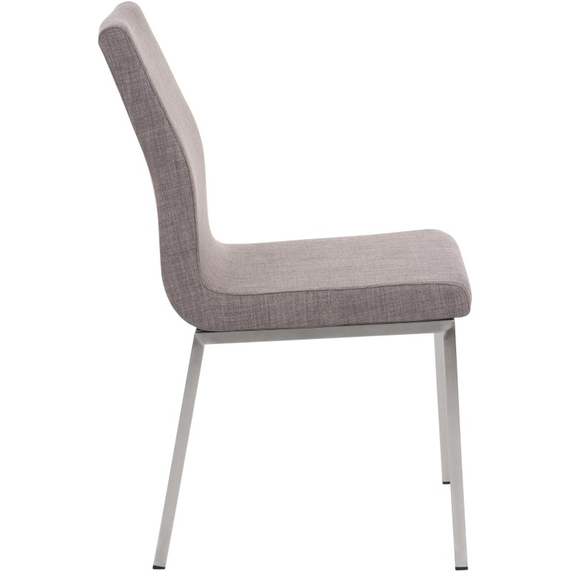 Silla de comedor Colmar en tela gris