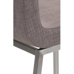 Silla de comedor Colmar en tela gris Silla de comedor Colmar en tela gris