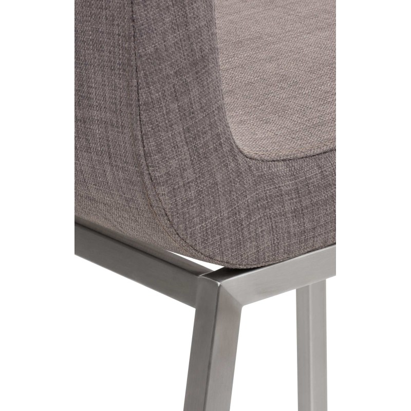Silla de comedor Colmar en tela gris