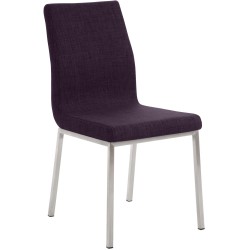 Silla de comedor Colmar de tela morada Silla de comedor Colmar de tela morada