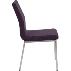 Silla de comedor Colmar de tela morada Silla de comedor Colmar de tela morada