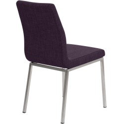 Silla de comedor Colmar de tela morada Silla de comedor Colmar de tela morada