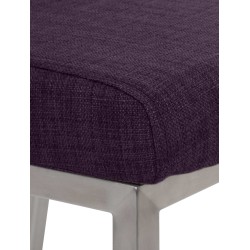 Silla de comedor Colmar de tela morada Silla de comedor Colmar de tela morada