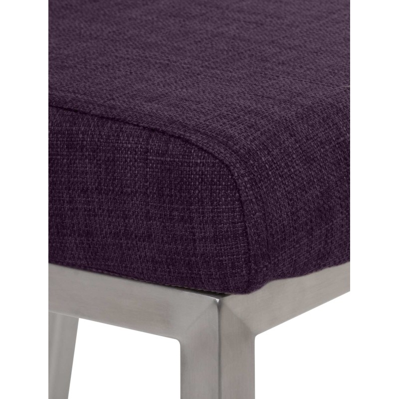 Silla de comedor Colmar de tela morada