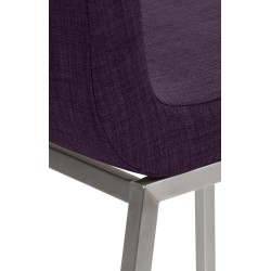 Silla de comedor Colmar de tela morada Silla de comedor Colmar de tela morada