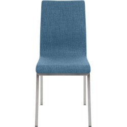Silla de comedor Colmar de tela azul