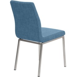 Silla de comedor Colmar de tela azul
