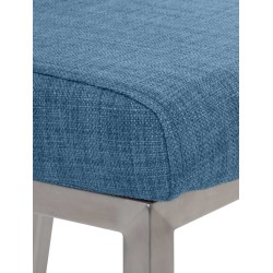 Silla de comedor Colmar de tela azul