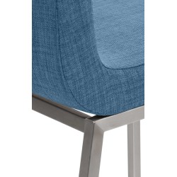 Silla de comedor Colmar de tela azul