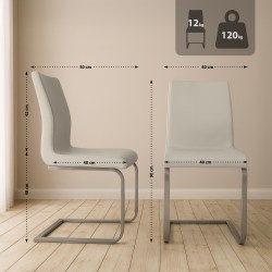 Silla de comedor Belfort color crema Silla de comedor Belfort color crema