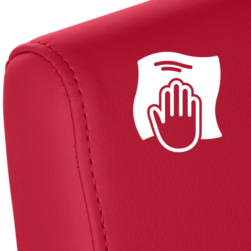 Silla de comedor roja Belfort