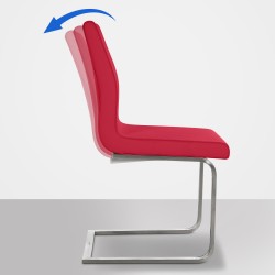 Silla de comedor roja Belfort Silla de comedor roja Belfort