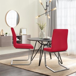 Silla de comedor roja Belfort Silla de comedor roja Belfort